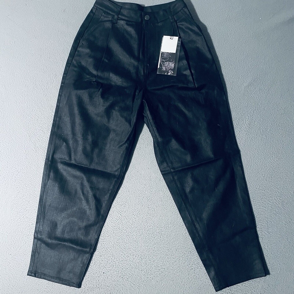 John Elliott Women's Brier High Rise Taper Tapered Leg‎ Jeans Black Size 26 $498